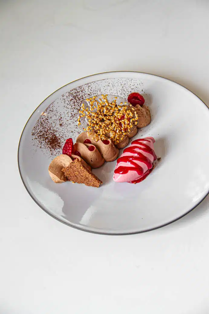 Le Chocolat et la Framboise - Dessert - Restaurant Marquis de Terme